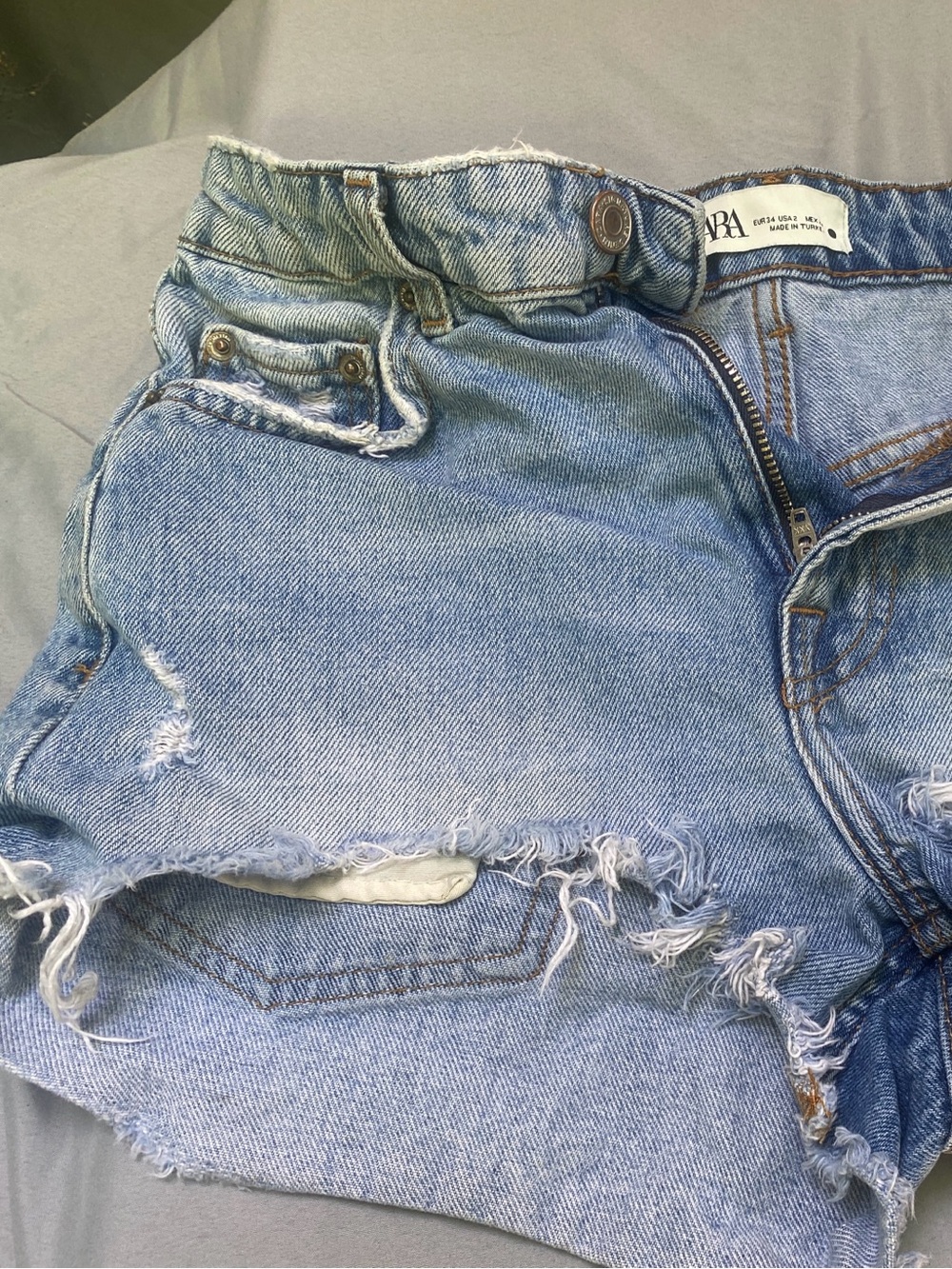 Zara distressed cutoff shorts